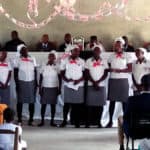 Choir sings at the church