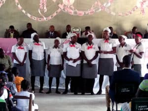 Choir sings at the church